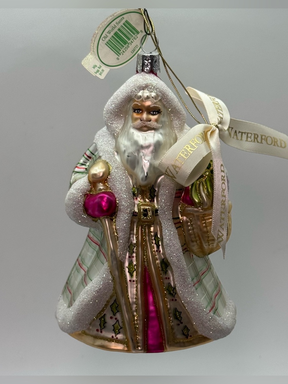 Waterford Holiday Heirlooms Old World Santa Glass Ornament Handmade in Poland
